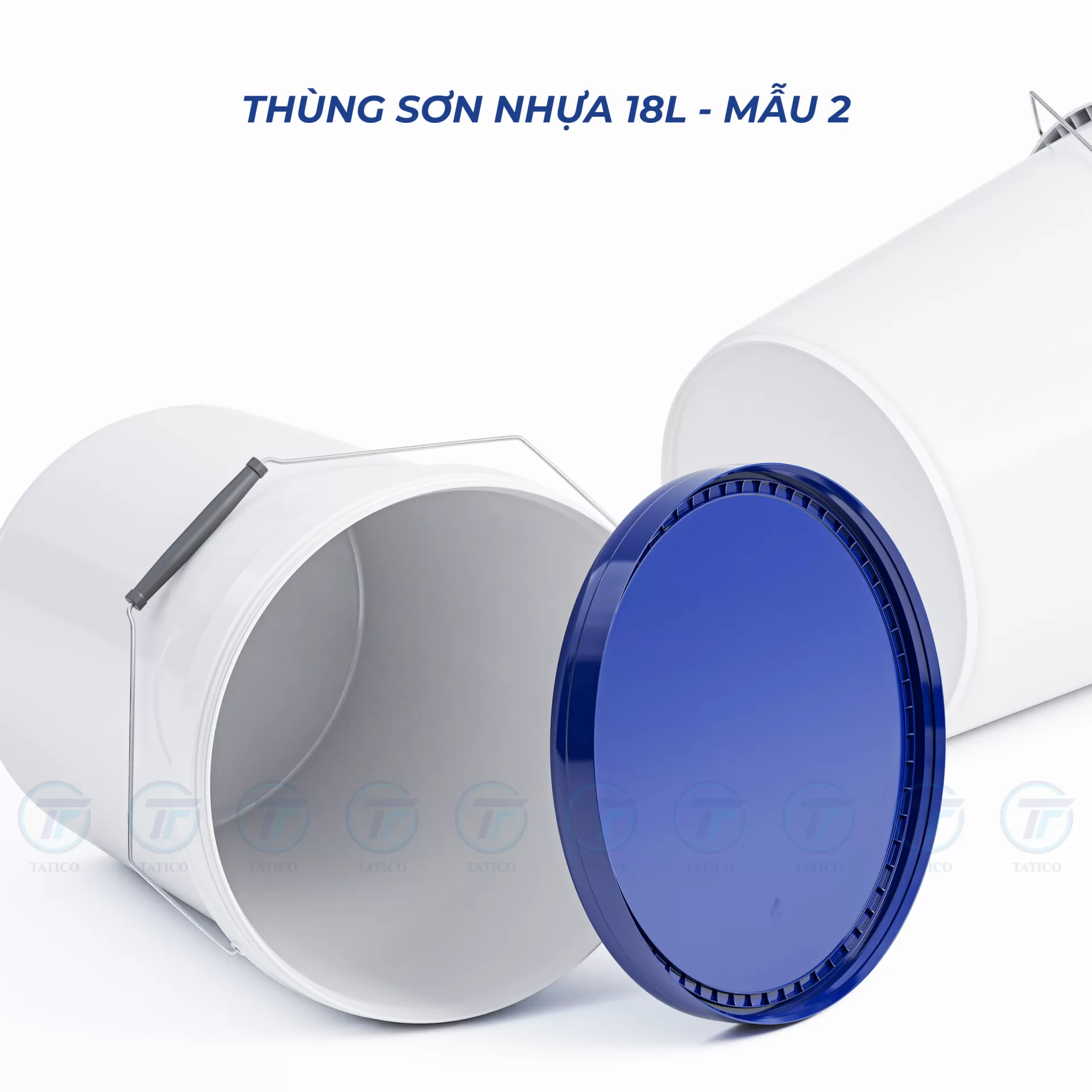 Vỏ thùng sơn nhựa 18L - dạng nắp mở nhiều lần